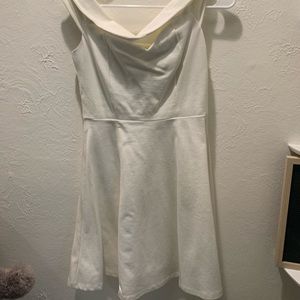 White Skater Off the shoulder Dress